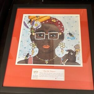 18 Loves 'Bee the Keeper' Art with Red mat and Frame